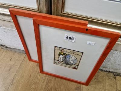 PAIR OF PRINTS