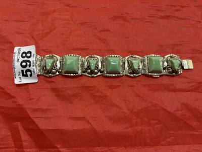 SILVER JADEITE BRACELET
