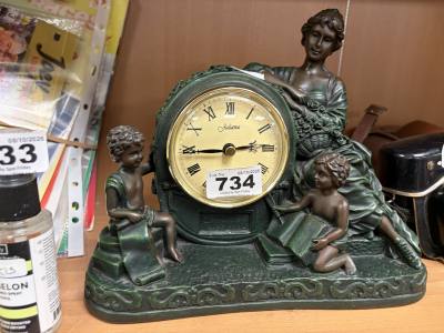 BRONZED MANTLE CLOCK