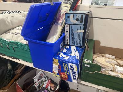 TOOLBOX,FOOD SLICER,MICROSCOPE + CRICKET ITEMS