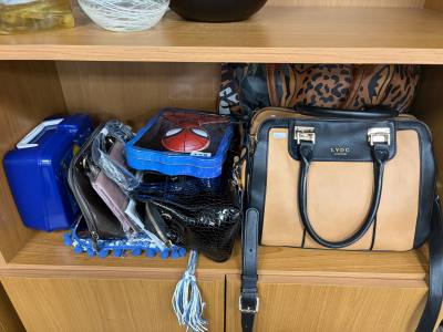 LOT OF HANDBAGS + ODDS