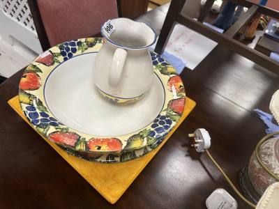ITALIAN CERAMIC 3 PIECE SET + DISH