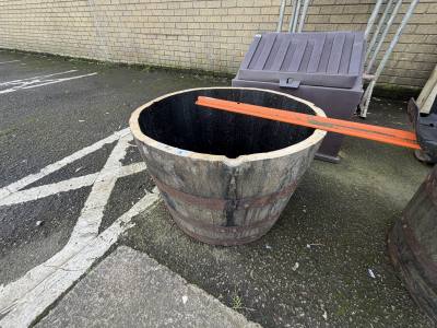 HALF BARREL PLANTER