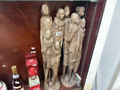PAIR OF MASAI TRIBAL ART FIGURES