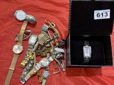 BAG OF WATCHES + BOX
