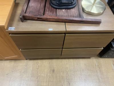 PAIR OF OAK BEDSIDE DRAWERS
