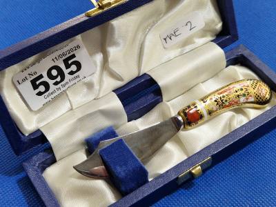 CROWN DERBY KNIFE