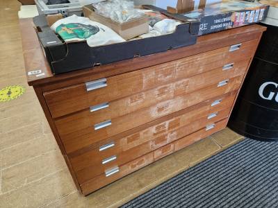 MID CENTURY ARCHITECTS PLAN CHEST
