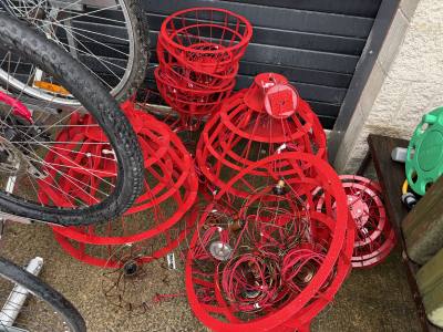 LOT OF LARGE CEILING LIGHTS (REWIRE)