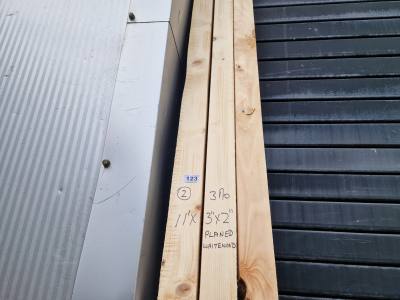 3 - 11"X3"X2" PLANED WHITEWOOD