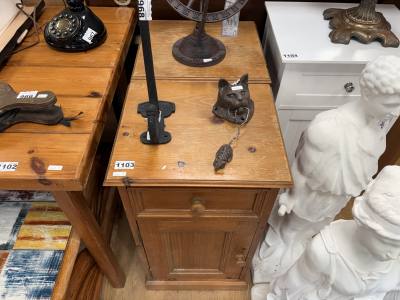 PAIR OF PINE BEDSIDE CABINETS