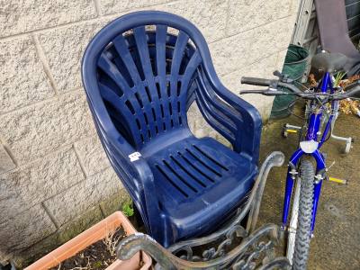 4 PLASTIC GARDEN CHAIRS
