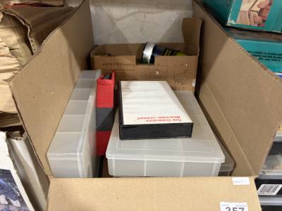 BOX OF FISHING GEAR + ACCESSORIES