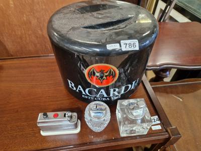 BACARDI ICE BOX + VINTAGE LIGHTERS