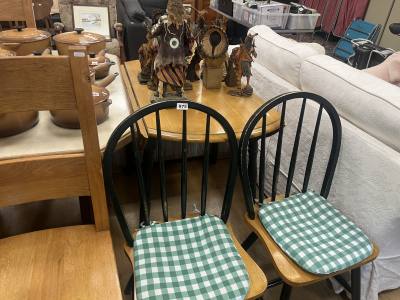 DROP LEAF TABLE + 2 X CHAIRS