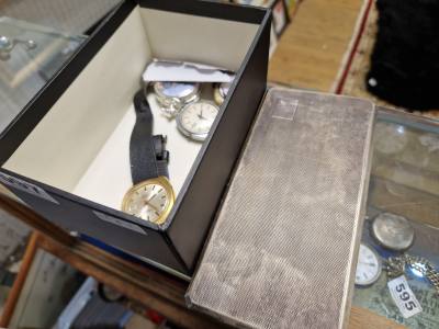 COLLECTION OF WATCHES + CIGARETTE CASE