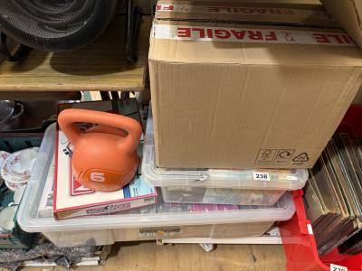 3 X BOXES OF DVDS/CDS/BOOKS + GAME