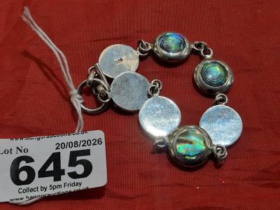 SILVER PAUA ABALONE BRACELET (19 GRAMS)