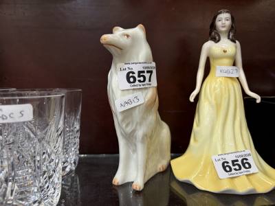 BELLEEK DOG