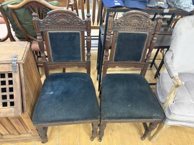 PAIR OF CARVED CHAIRS