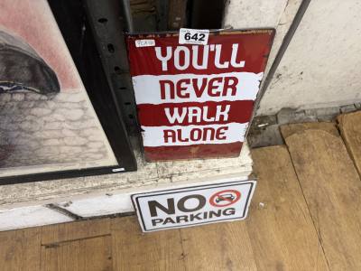 2 X TIN SIGNS