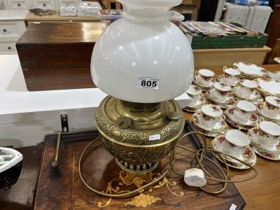 CONVERTED BRASS LAMP