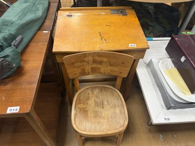 VINTAGE SCHOOL DESK + CHAIR