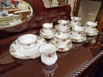 ROYAL ALBERT CELEBRATION ROSE TEA SET