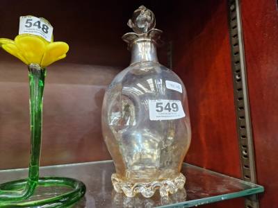 LONDON SILVER RIM DECANTER