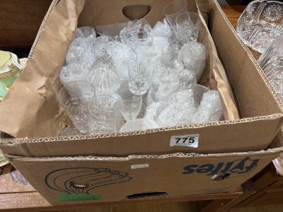 BOX OF CRYSTAL GLASS SETS