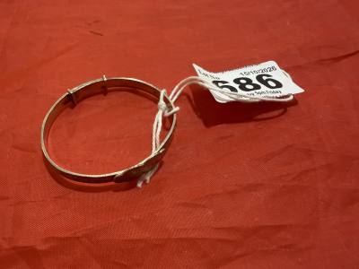SILVER BABY CHRISTENING BANGLE