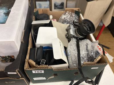 BOX OF COLLECTORS CAMERAS + LENSES