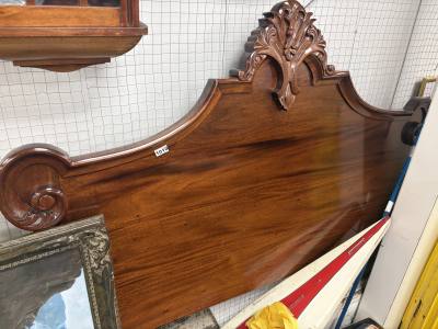 CARVED MAHOGANY HEADBOARD