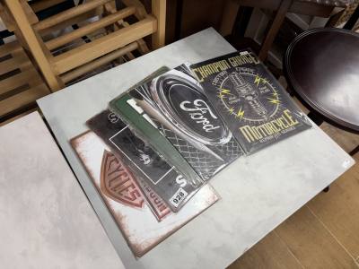 5 X METAL SIGNS