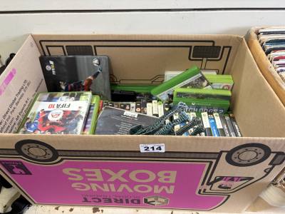 BOX OF XBOX GAMES ETC