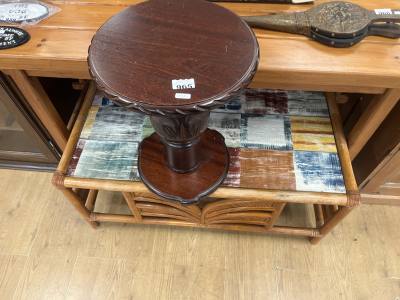 CANE COFFEE TABLE + WINE TABLE