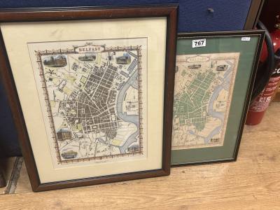 2 X MAPS OF BELFAST