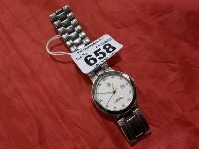 TUNGSTEN + 18CT BEZEL WATCH
