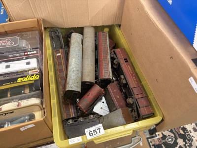 BOX OF MODEL TRAINS