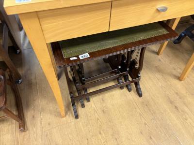LEATHER TOP TABLE NEST