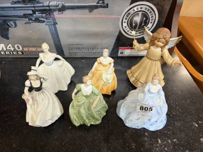LOT OF COALPORT FIGURINES + GOEBEL