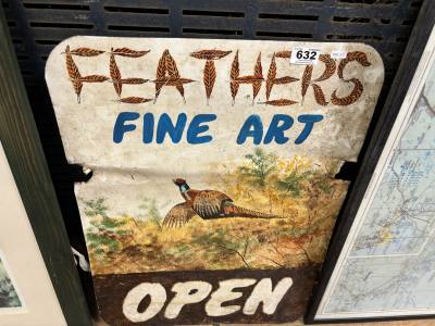 FEATHERS FINE ART SIGN