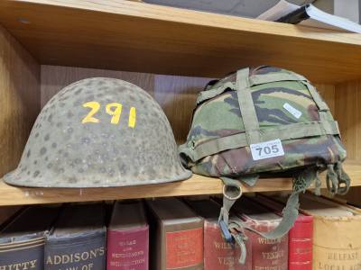 2 X MILITARY HELMETS