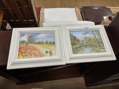 PAIR OF OILS