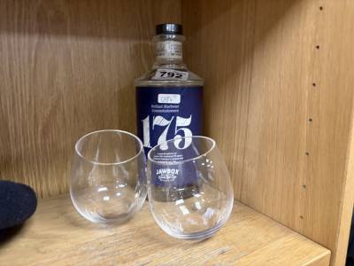 70CL BOTTLE OF JAWBOX + 2 X GLASSES