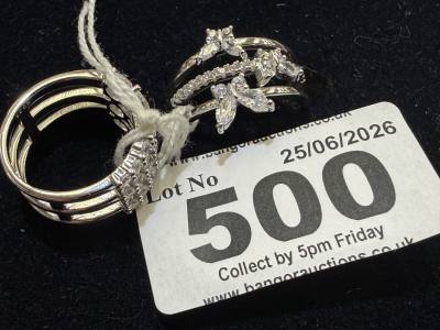 2 X NEW SILVER RINGS