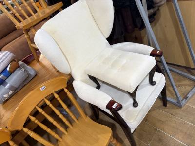 WINGBACK CHAIR + STOOL