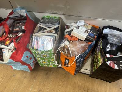4 BAGS OF DVDS, CDS + OTHER