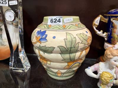 CHARLOTTE RHEAD RIBBED VASE