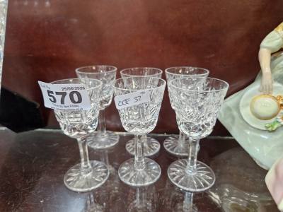 6 X WATERFORD TOT GLASSES